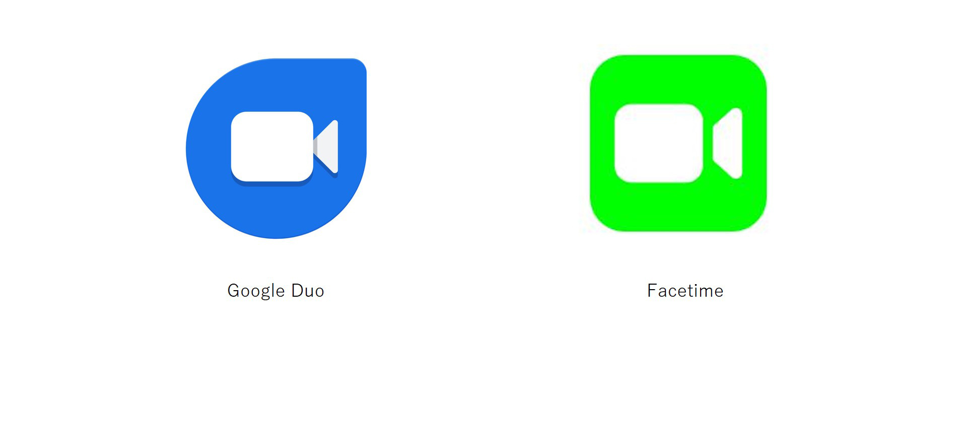 使用するアプリ（Google Duo、Facetime）の画像