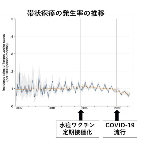 図2:子どもの帯状疱疹発生率の推移